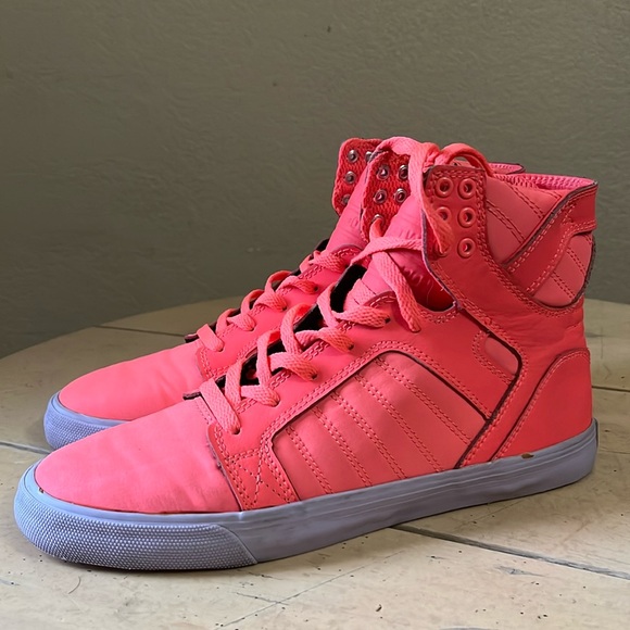 Supra Coral Neon High Top Sneakers Shoes US 9 - Picture 1 of 9